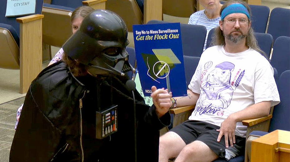 ‘Darth Vader’ uses dark side to mock controversial surveillance cameras: ‘The emperor is a fan of Flock’
